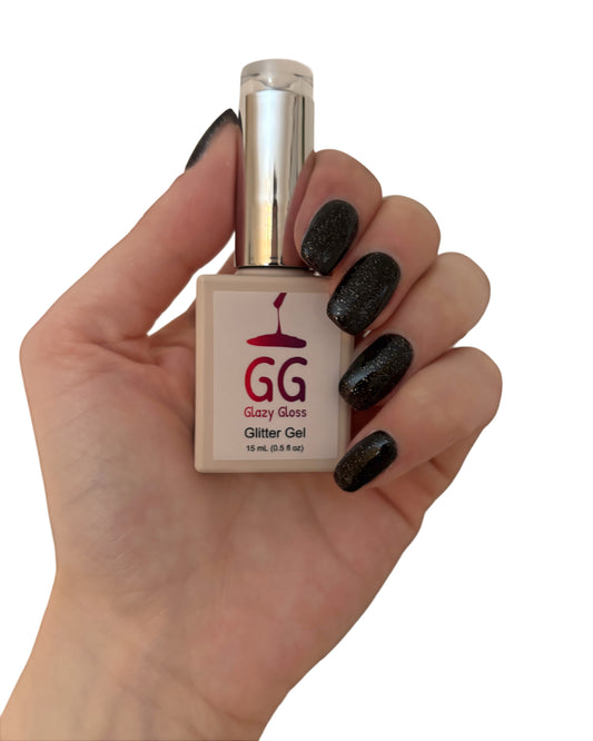 Black Glitter Gel